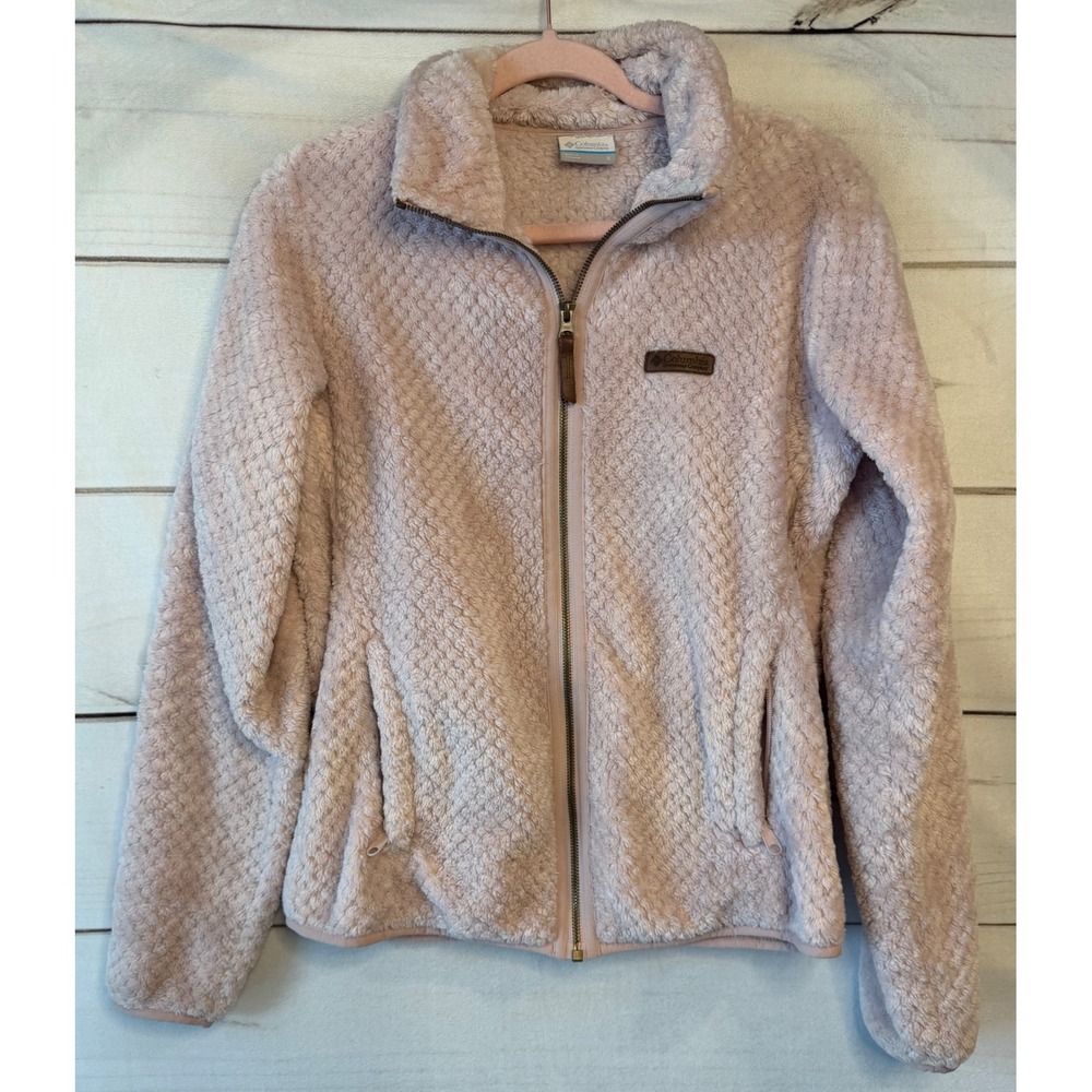 Columbia Fire Side II Sherpa Full Zip Fleece Jacket Pink AL1086 Womens Small